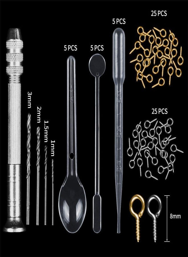 Optifit® 94 pcs Resin Silicone Resin Art Kit, Resin Mould Crafts for Making Jewelry Pendant Craft DIY, Christmas Gifts, Multicolor - Image 3